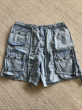 Free People Light Blue Cargo Shorts